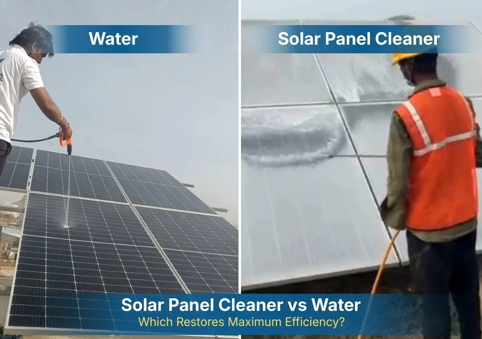Solar Panel Cleaner vs Water