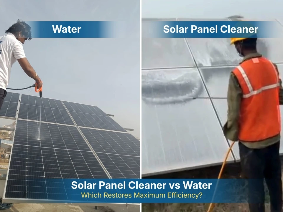 Solar Panel Cleaner vs Water